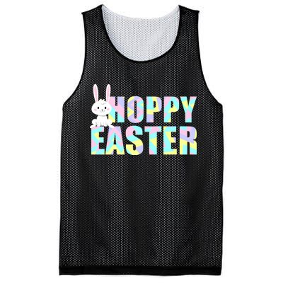 Hoppy Easter Colorful Happy Easter Bunny Mesh Reversible Basketball Jersey Tank