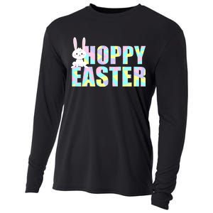 Hoppy Easter Colorful Happy Easter Bunny Cooling Performance Long Sleeve Crew