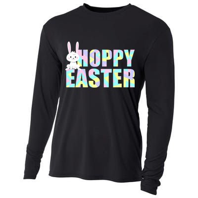 Hoppy Easter Colorful Happy Easter Bunny Cooling Performance Long Sleeve Crew