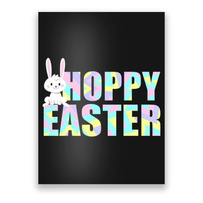 Hoppy Easter Colorful Happy Easter Bunny Poster