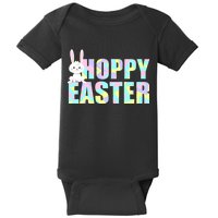 Hoppy Easter Colorful Happy Easter Bunny Baby Bodysuit