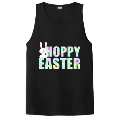Hoppy Easter Colorful Happy Easter Bunny PosiCharge Competitor Tank