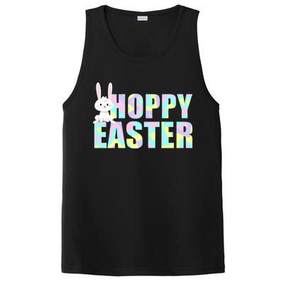 Hoppy Easter Colorful Happy Easter Bunny PosiCharge Competitor Tank