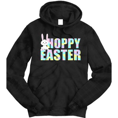 Hoppy Easter Colorful Happy Easter Bunny Tie Dye Hoodie