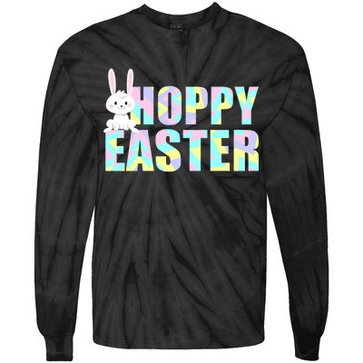 Hoppy Easter Colorful Happy Easter Bunny Tie-Dye Long Sleeve Shirt