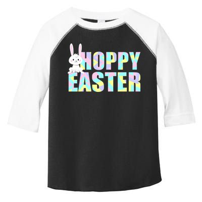 Hoppy Easter Colorful Happy Easter Bunny Toddler Fine Jersey T-Shirt