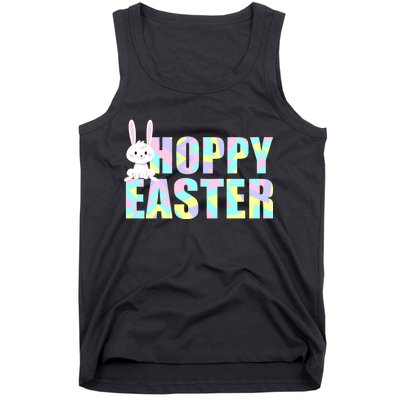 Hoppy Easter Colorful Happy Easter Bunny Tank Top