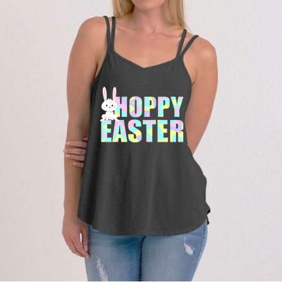 Hoppy Easter Colorful Happy Easter Bunny Women's Strappy Tank