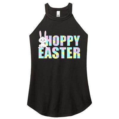 Hoppy Easter Colorful Happy Easter Bunny Women's Perfect Tri Rocker Tank