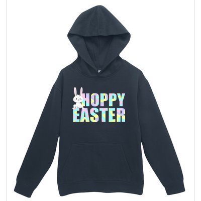 Hoppy Easter Colorful Happy Easter Bunny Urban Pullover Hoodie