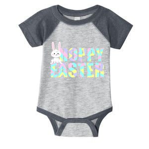 Hoppy Easter Colorful Happy Easter Bunny Infant Baby Jersey Bodysuit