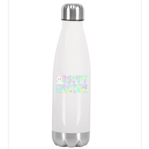 Hoppy Easter Colorful Happy Easter Bunny Stainless Steel Insulated Water Bottle