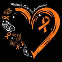 Heart Orange Ribbon Multiple Sclerosis Awareness Sustainable Bucket Hat