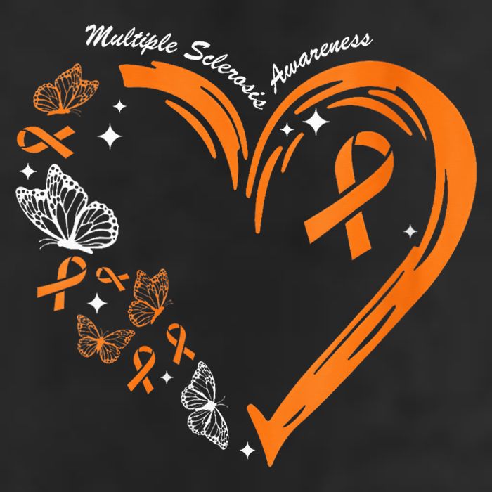 Heart Orange Ribbon Multiple Sclerosis Awareness Hat