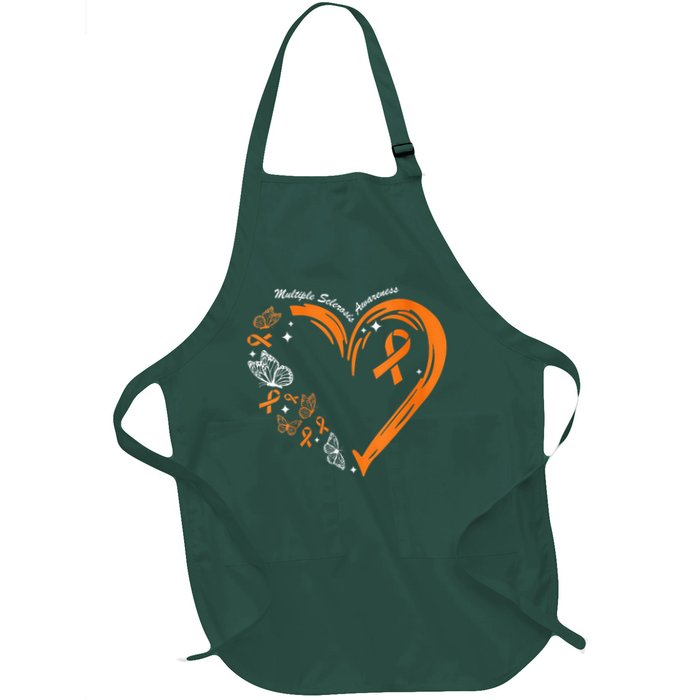 Heart Orange Ribbon Multiple Sclerosis Awareness Apron