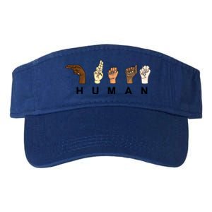 Hu One Race Statet Sign Language Respect Gift Valucap Bio-Washed Visor