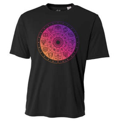 Horiscope Zodiac Wheel Cooling Performance Crew T-Shirt