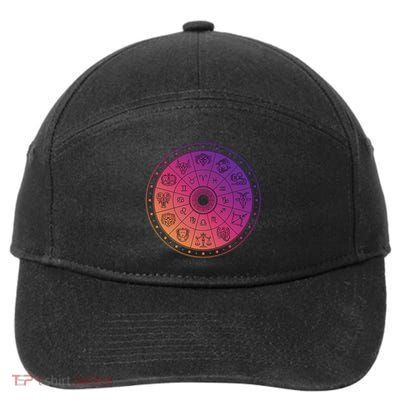 Horiscope Zodiac Wheel 7-Panel Snapback Hat