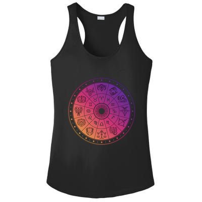 Horiscope Zodiac Wheel Ladies PosiCharge Competitor Racerback Tank
