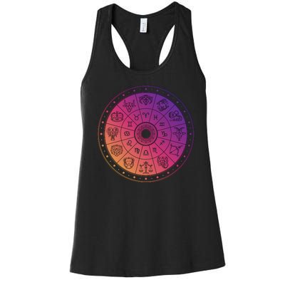 Horiscope Zodiac Wheel Women's Racerback Tank