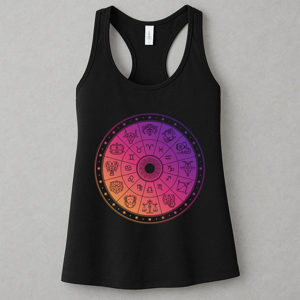 Horiscope Zodiac Wheel Womens Tank Top