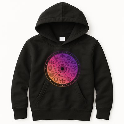 Horiscope Zodiac Wheel Kids Hoodie