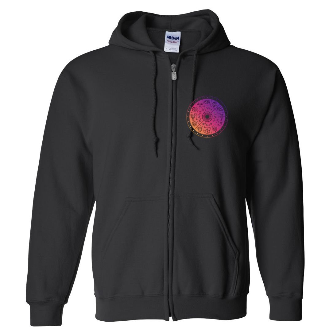 Horiscope Zodiac Wheel Full Zip Hoodie