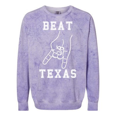 Horns Down Beat Texas Football Colorblast Crewneck Sweatshirt