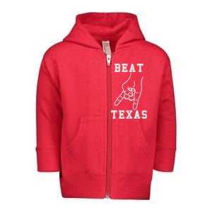 Horns Down Beat Texas Football Toddler Zip Fleece Hoodie