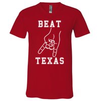 Horns Down Beat Texas Football V-Neck T-Shirt