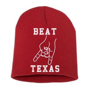 Horns Down Beat Texas Football Short Acrylic Beanie