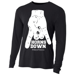 Horns Down #BeatTexas Beat Texas Cooling Performance Long Sleeve Crew