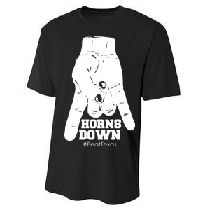 Horns Down #BeatTexas Beat Texas Performance Sprint T-Shirt