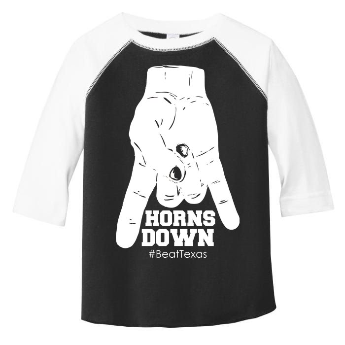 Horns Down #BeatTexas Beat Texas Toddler Fine Jersey T-Shirt