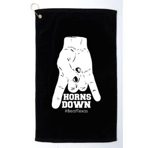 Horns Down #BeatTexas Beat Texas Platinum Collection Golf Towel