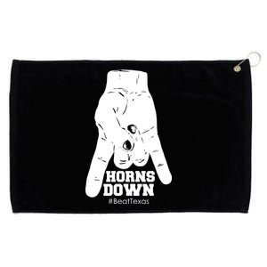 Horns Down #BeatTexas Beat Texas Grommeted Golf Towel