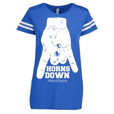 Horns Down #BeatTexas Beat Texas Enza Ladies Jersey Football T-Shirt