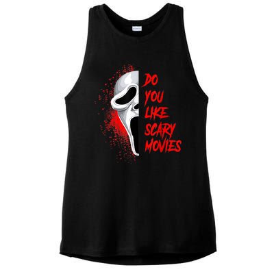 Horror Do You Like Scary Movie Ghostface Ladies PosiCharge Tri-Blend Wicking Tank