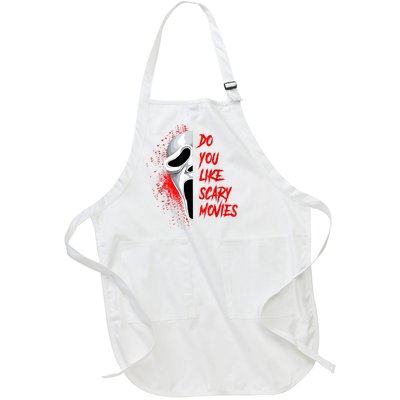 Horror Do You Like Scary Movie Ghostface Full-Length Apron With Pockets