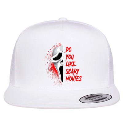 Horror Do You Like Scary Movie Ghostface Flat Bill Trucker Hat