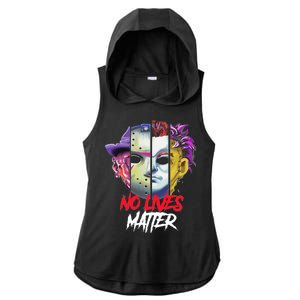 Horror Villains No Lives Matter Ladies PosiCharge Tri-Blend Wicking Draft Hoodie Tank