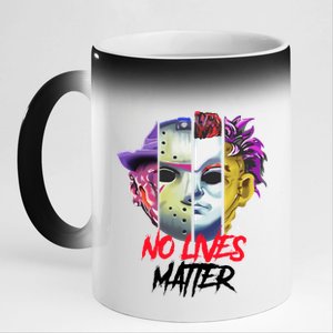 Horror Villains No Lives Matter 11oz Black Color Changing Mug