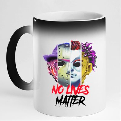 Horror Villains No Lives Matter 11oz Black Color Changing Mug