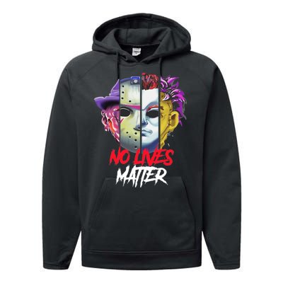 Horror Villains No Lives Matter Performance Fleece Hoodie