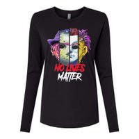 Horror Villains No Lives Matter Womens Cotton Relaxed Long Sleeve T-Shirt