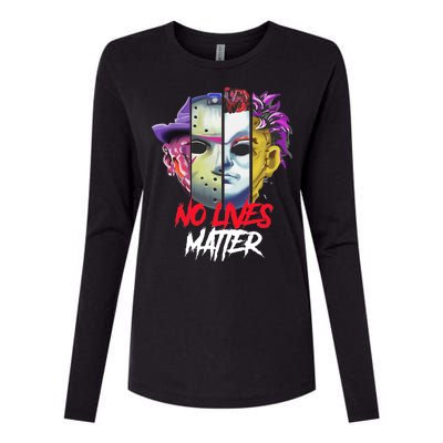 Horror Villains No Lives Matter Womens Cotton Relaxed Long Sleeve T-Shirt