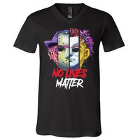 Horror Villains No Lives Matter V-Neck T-Shirt