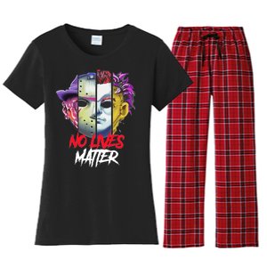 Horror Villains No Lives Matter Women's Flannel Pajama Set