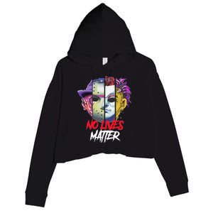 Horror Villains No Lives Matter Crop Fleece Hoodie