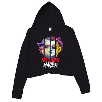 Horror Villains No Lives Matter Crop Fleece Hoodie